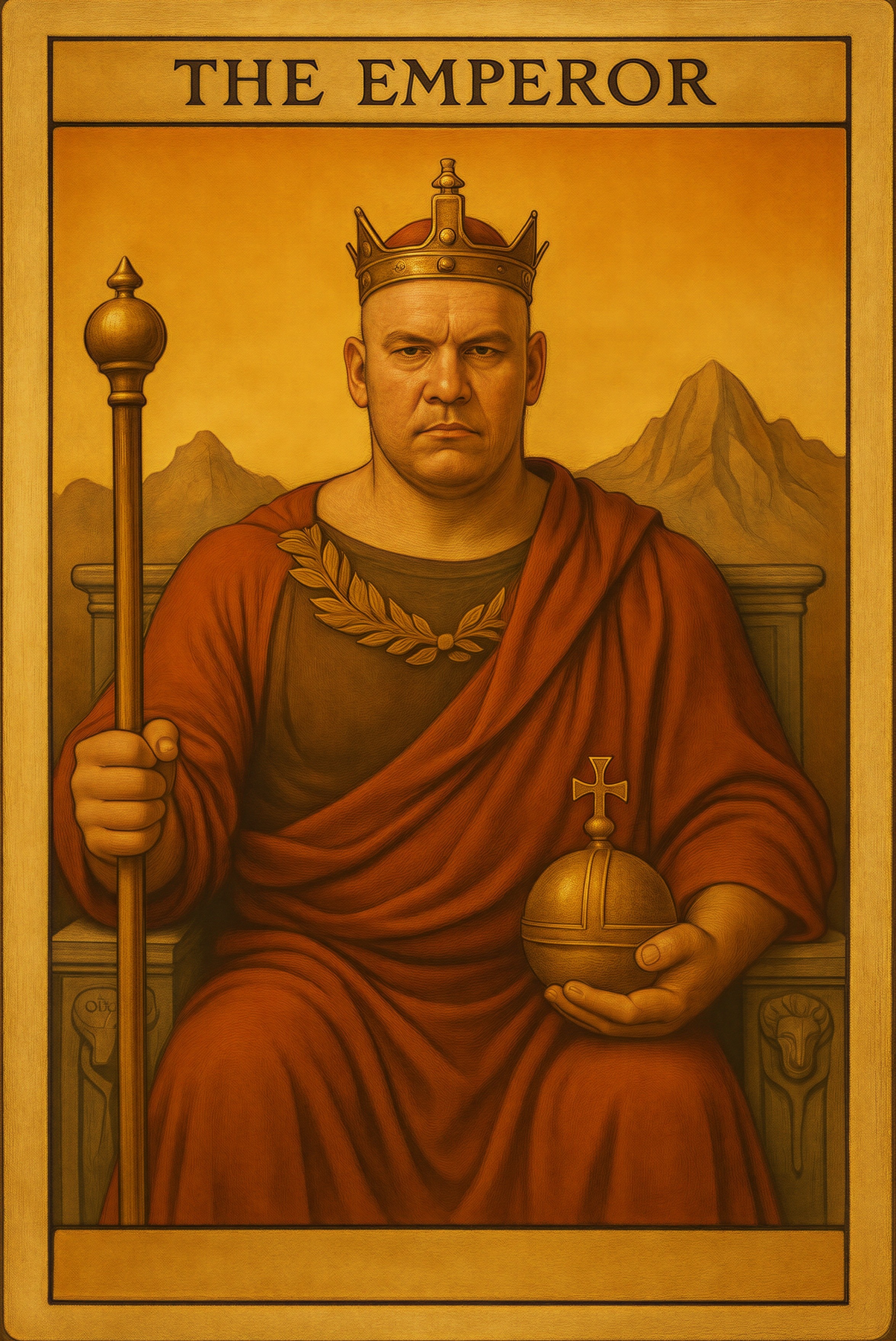 Description of The Emperor Tarot Card Design