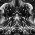 Abstract Black and White Patterns with Futuristic Aesthetic