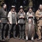 Dark Robed Figures in a Shadowy Forest Gathering