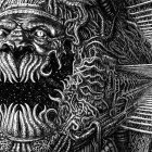 Abstract Black and White Patterns with Dynamic Composition