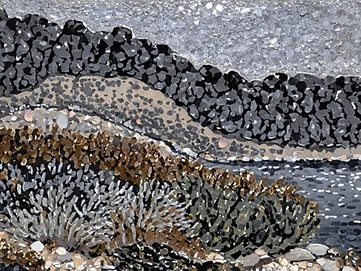 Serene Landscape with Rolling Hills and Calm Water