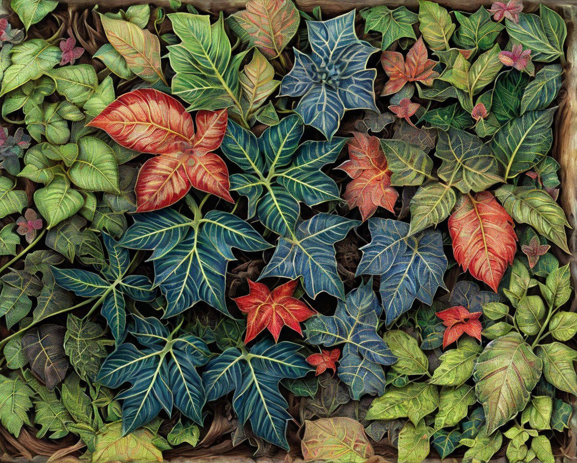 Vibrant Tapestry of Colorful Leaves and Nature