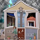 Whimsical Artistic Façade of a House with Colorful Design