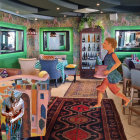 Teddy Bears Conversing in a Cozy Vintage Room