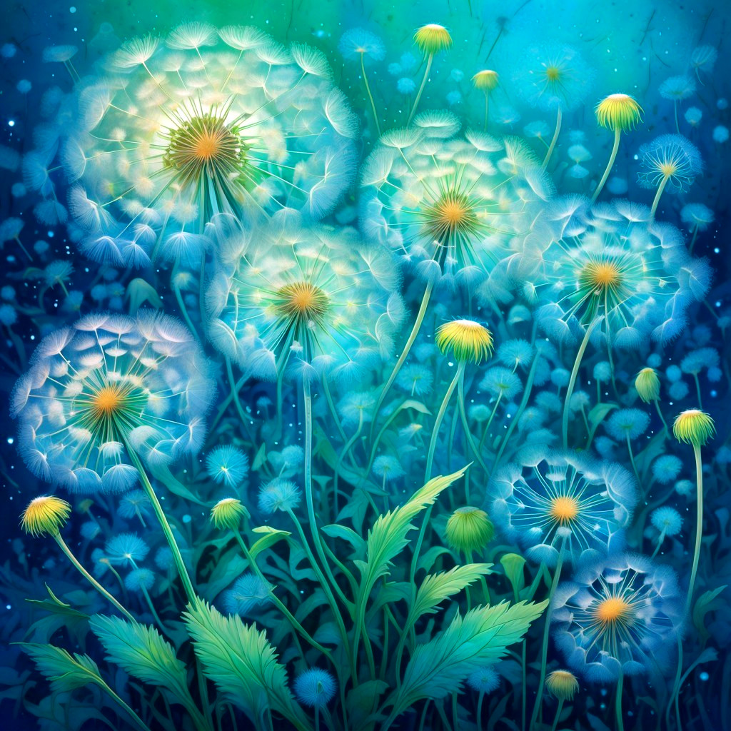 Blue Dandelion Garden