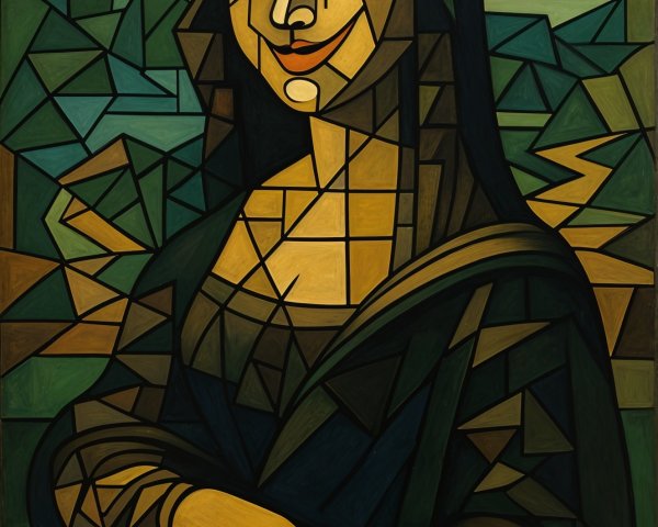 Modern Geometric Reinterpretation of Iconic Portrait