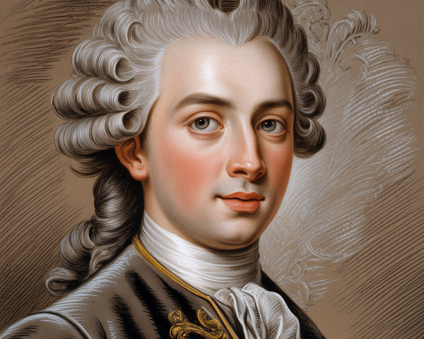 18th Century Young Man in Elegant Attire and Expression