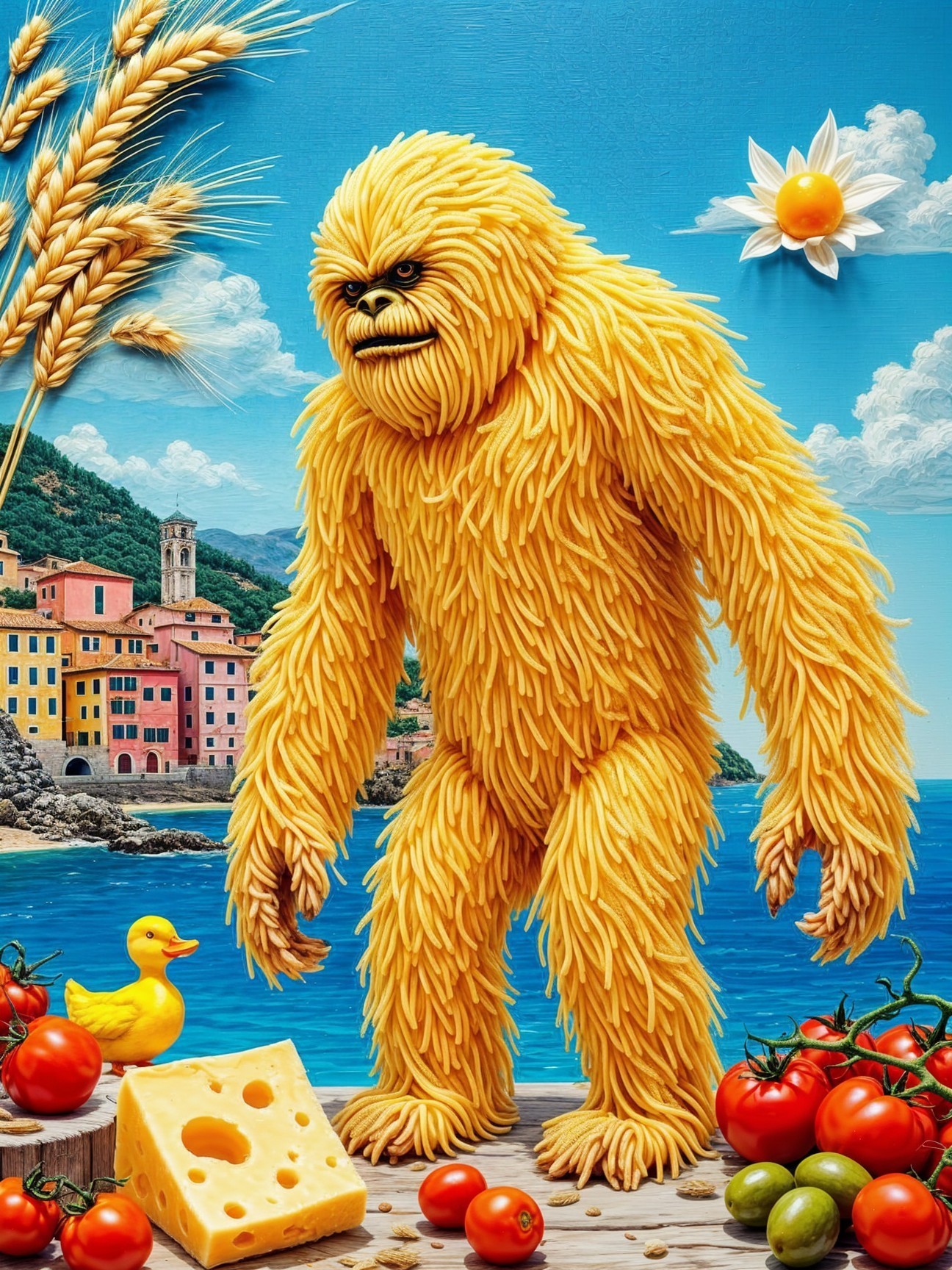 Whimsical Yellow Yeti by Coastal Village Platform