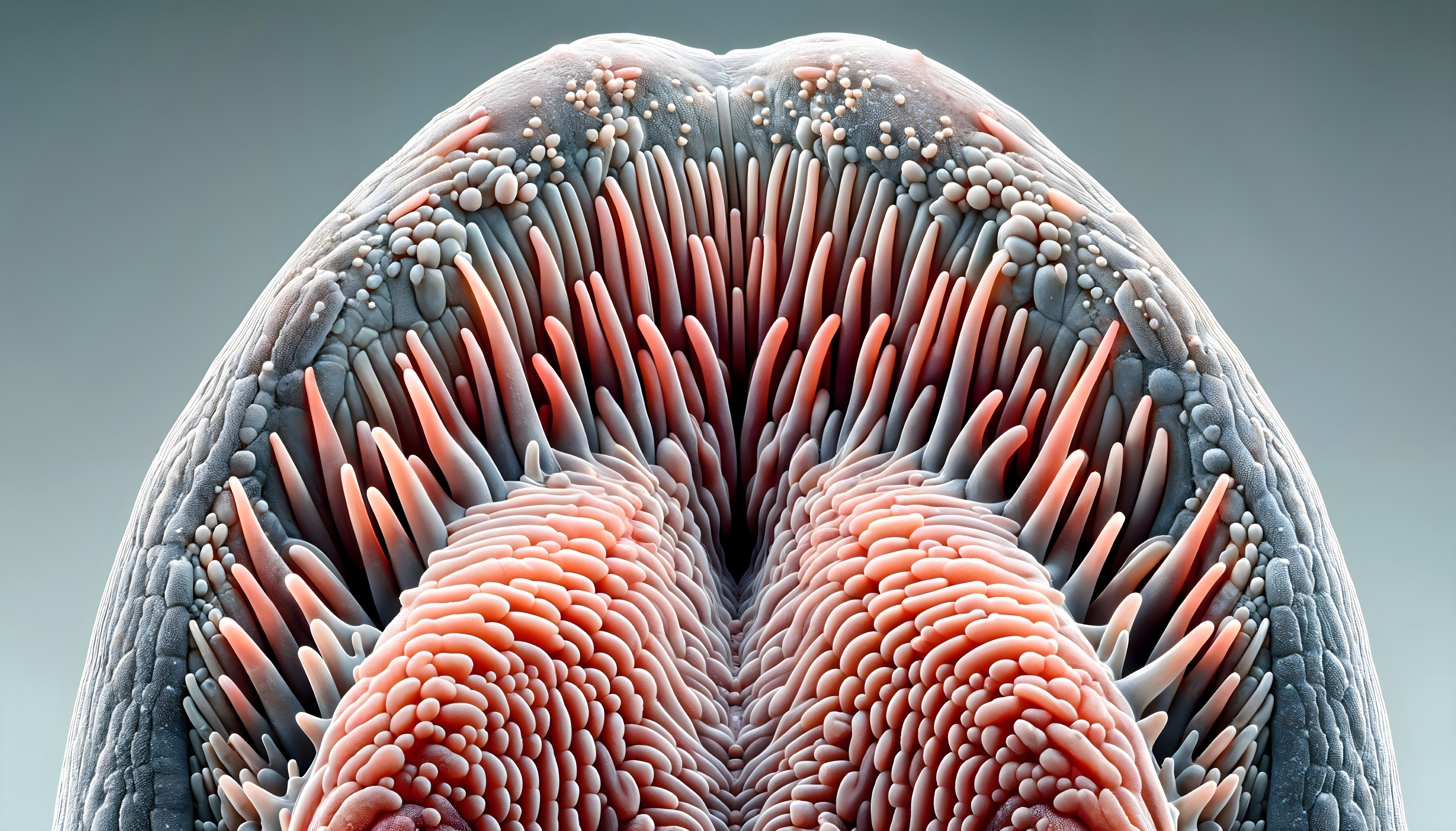 Macro View of Textured Organic-Like Surface