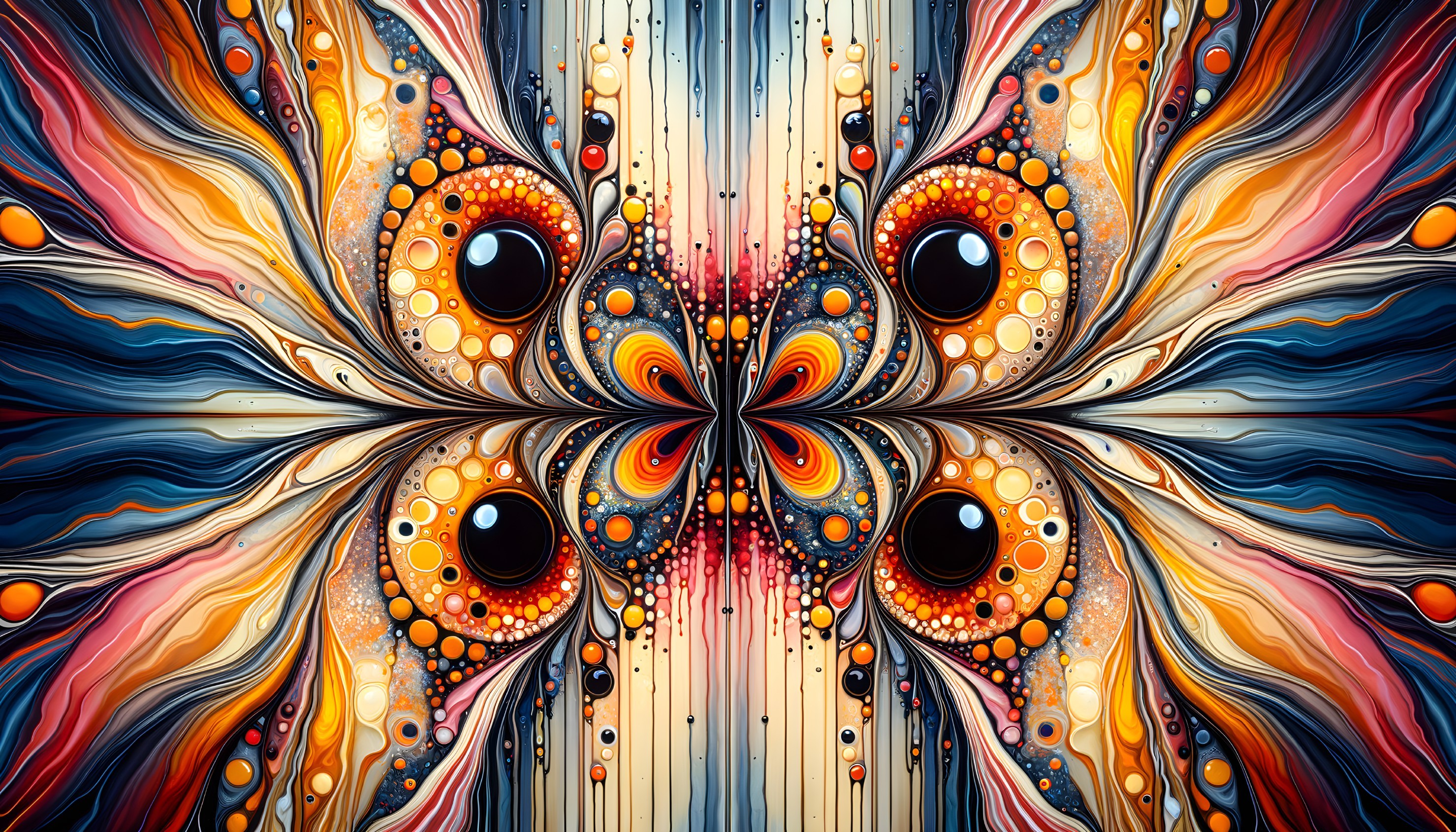 Abstract Butterfly Design with Vibrant Colors