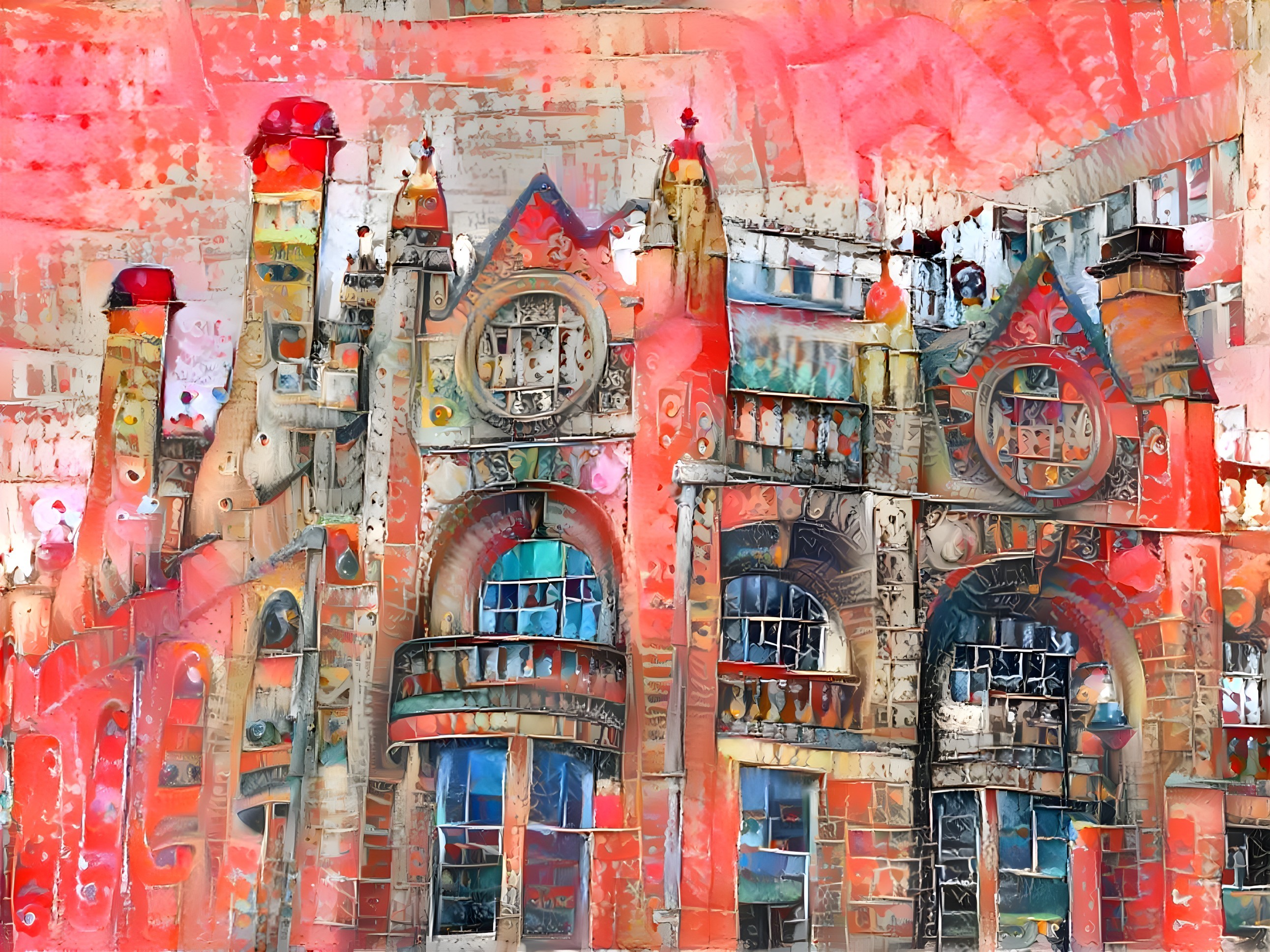 Vibrant Architectural Structure with Ornate Details