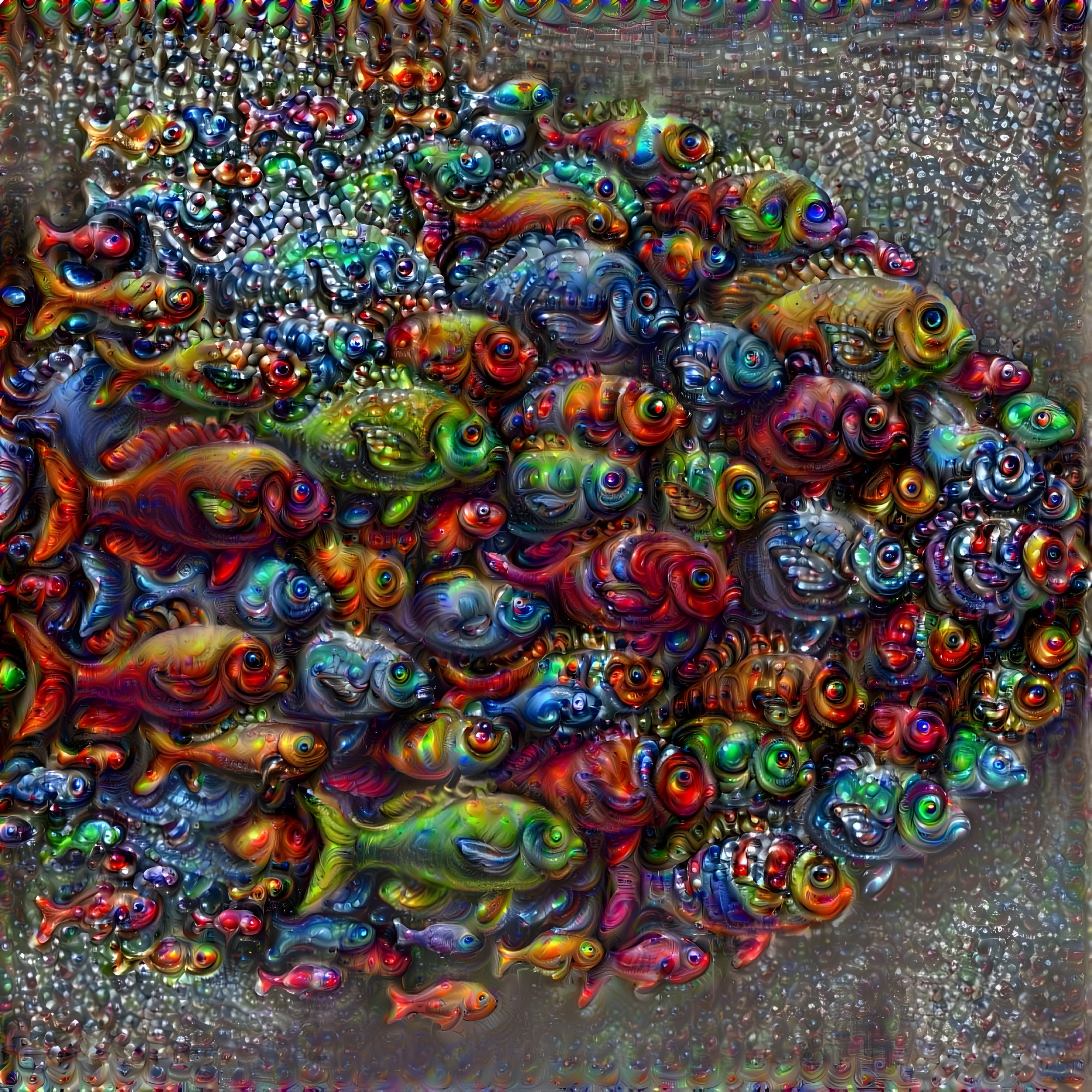 Colorful Fish Swimming in a Dynamic Underwater Scene