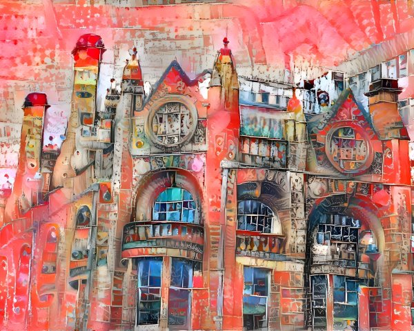Vibrant Architectural Structure with Ornate Details