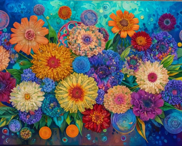 Vibrant Floral Arrangement with Colorful Flowers