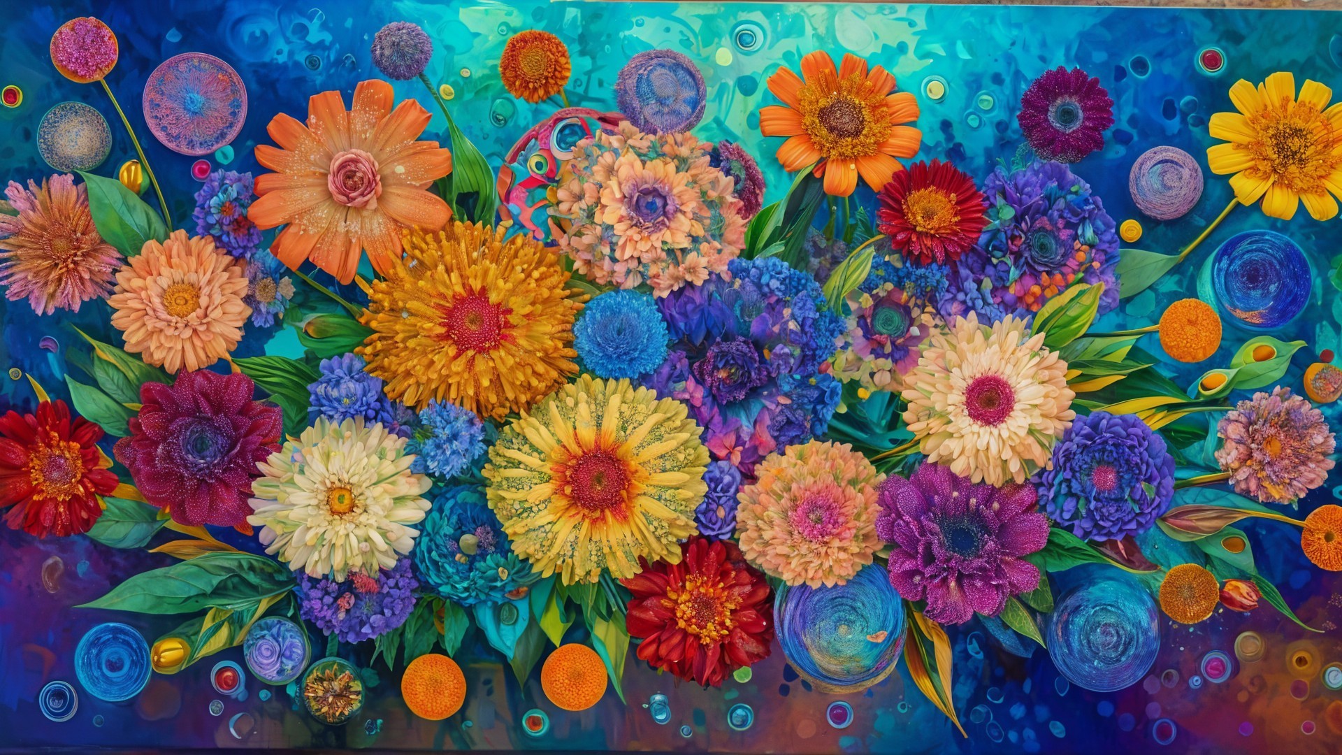 Vibrant Floral Arrangement with Colorful Flowers