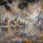 Grand Festival with Fireworks at Big Ben in London