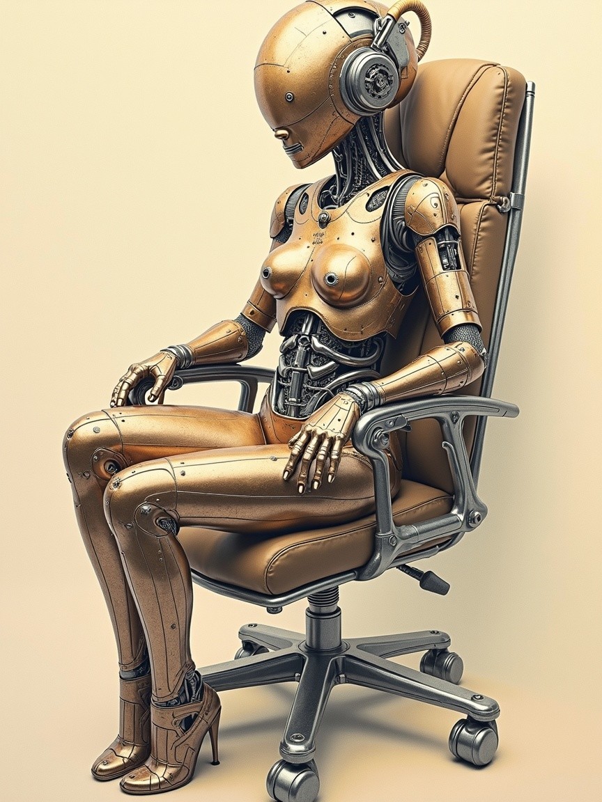 Humanoid Robot in Ergonomic Office Chair Setting