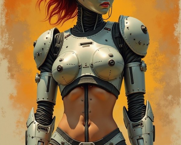 Futuristic humanoid robot with sleek design and technology