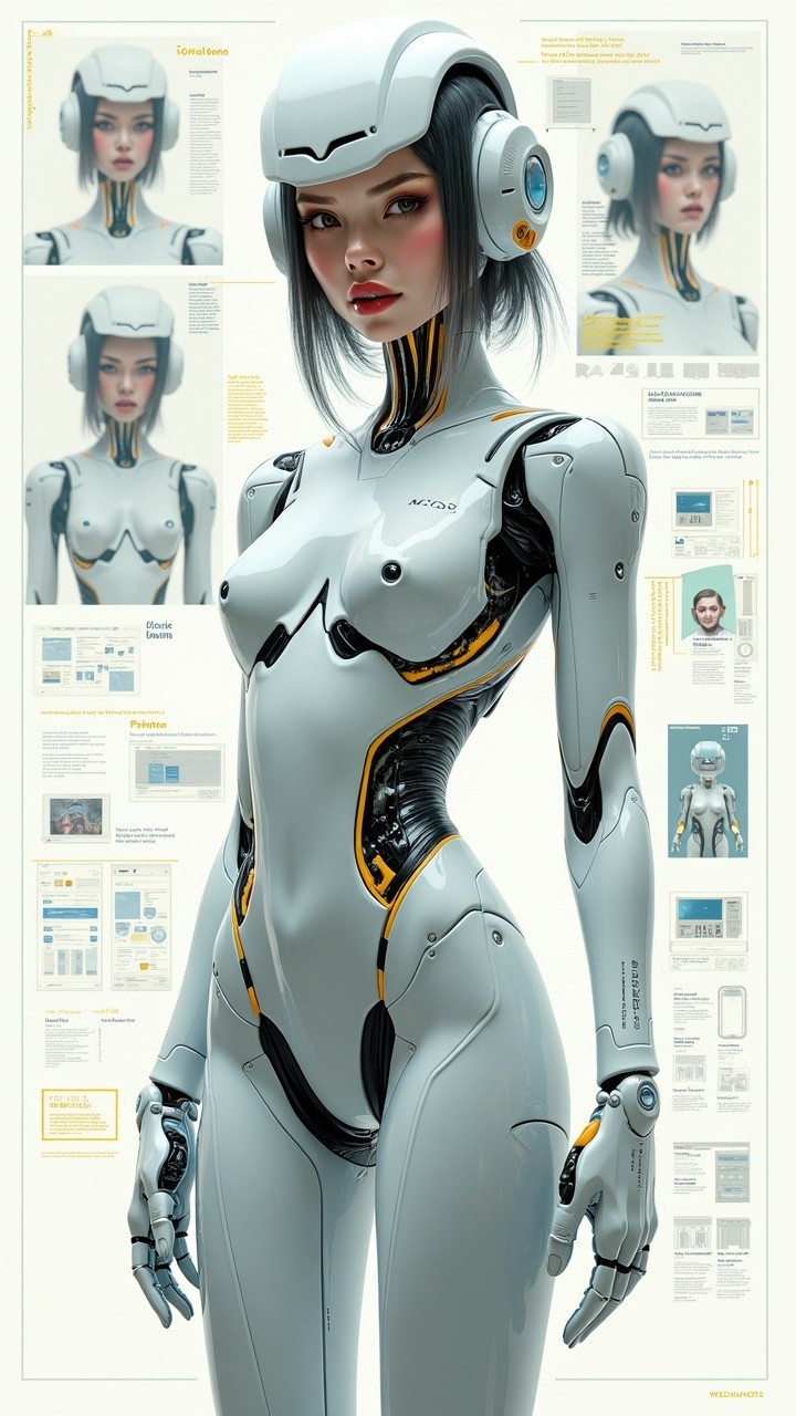 Futuristic Humanoid Robot with Advanced Design Features