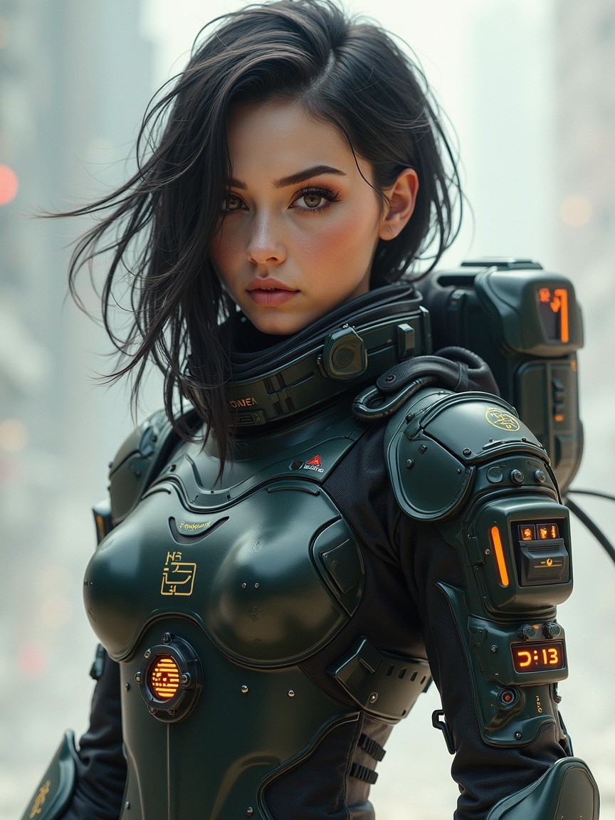 Futuristic Armor Portrait of a Confident Woman