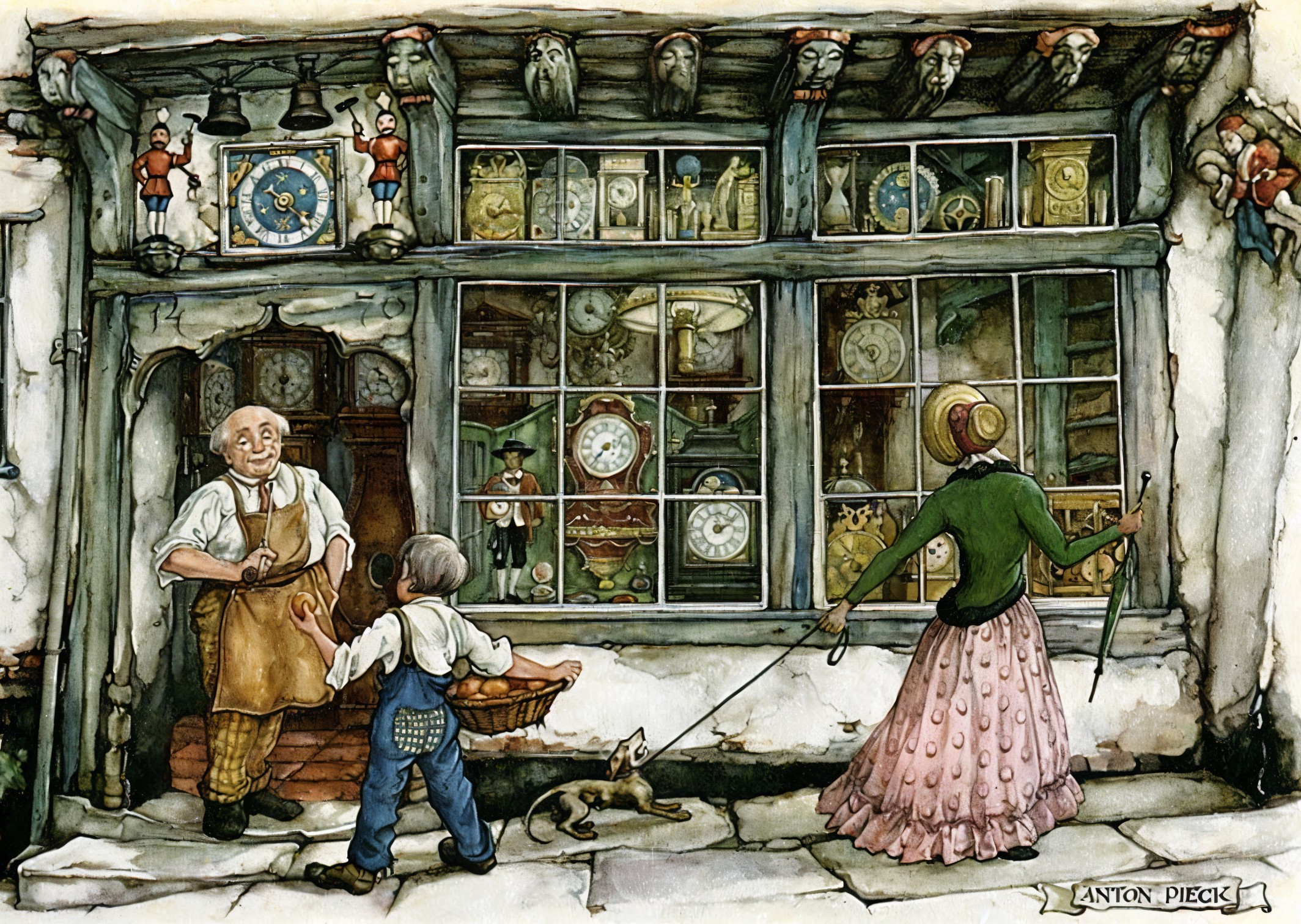 Charming Clock Shop with Intricate Designs and Atmosphere