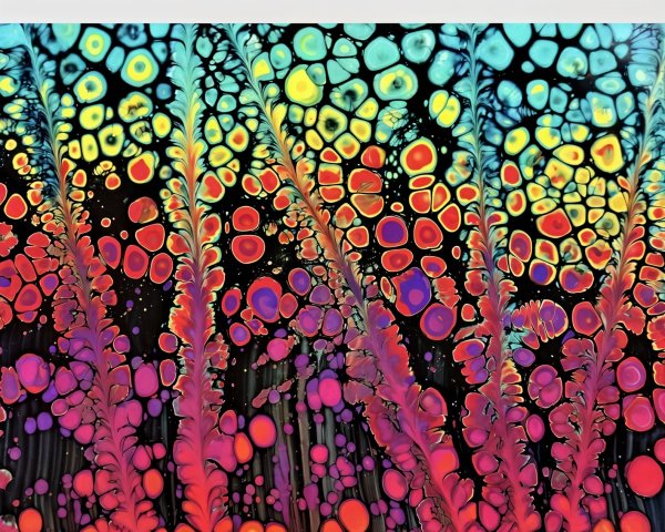 Abstract Design with Vibrant Colors and Flowing Patterns