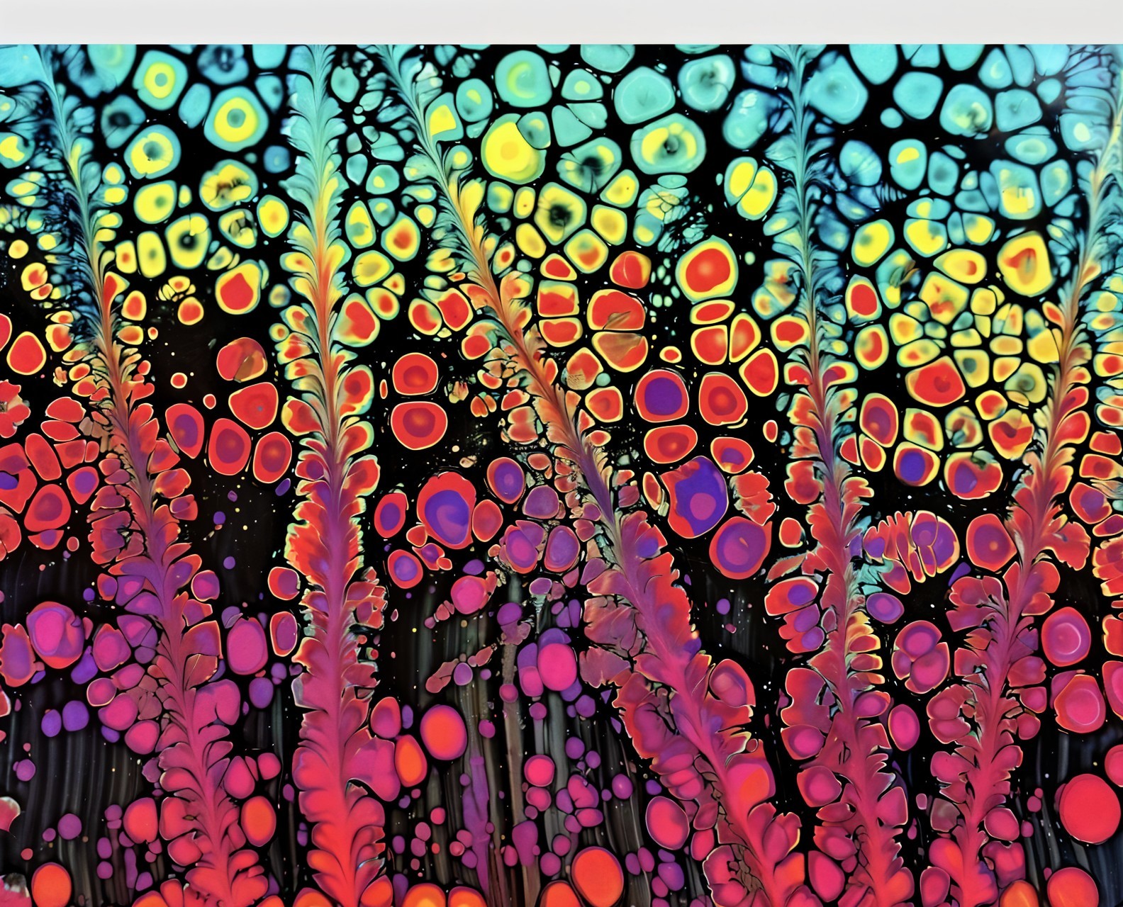 Abstract Design with Vibrant Colors and Flowing Patterns