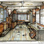 Dilapidated House Interior with Sunlight and Clutter
